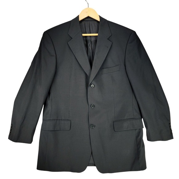 Hugo Boss Mens Sport Coat 42R* Black Da Vinci Lucca Single Breasted Double Vent - Picture 1 of 14